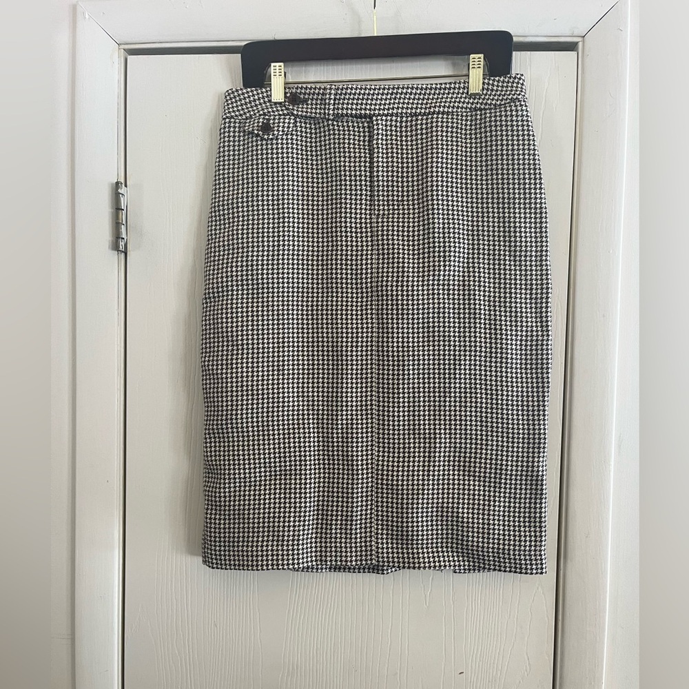 Lauren Ralph Lauren Preppy Plaid Town & Country Pencil Wool Blend Skirt 6